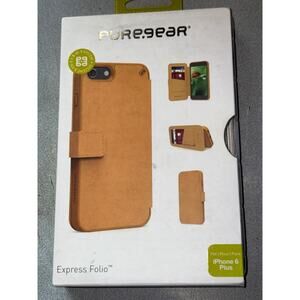 PureGear Express Folio w/ Credit Card Slots for Apple iPhone 6s+/6 Plus -Caramel